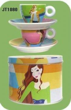 2Pcs Cup & 2Pcs Saucer